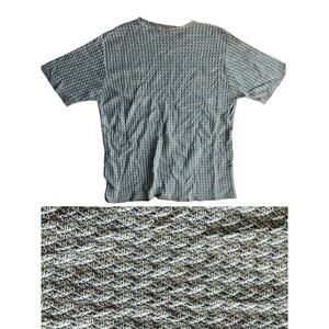 VTG Mondo di Marco Mens T-Shirt Cream Casual Micro Knit Short Sleeve M/50